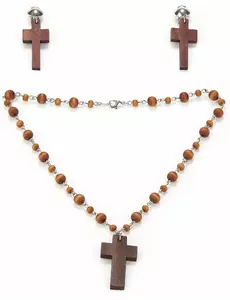 Women's religious necklace and earrings kit