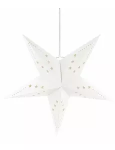 Lampada a sospensione a forma di stella bianca da 60 cm