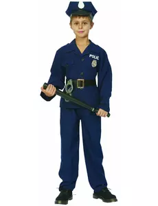 Déguisement policier luxe garçon, Taille: 4–6 ans (110–120 cm)