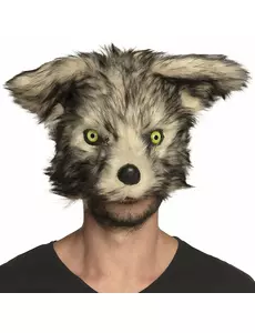 Gefährliche Werwolfmaske für Erwachsene grau-beige