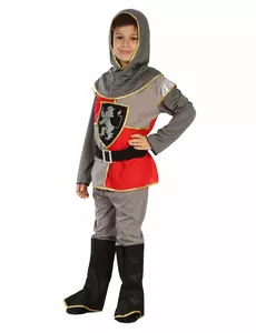 Costume da cavaliere rinascimentale per bambino, Taglia: 7-9 anni(120-130 cm)
