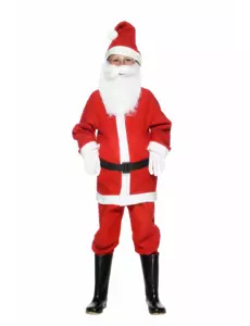 Déguisement Père Noël garçon, Taille: 7–9 ans (130/143 cm)