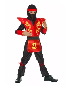 Déguisement ninja motifs dragons garçon, Taille: 5–7 ans (128 cm)