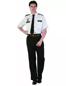 Déguisement pilote d'avion de ligne homme, Taille: Large