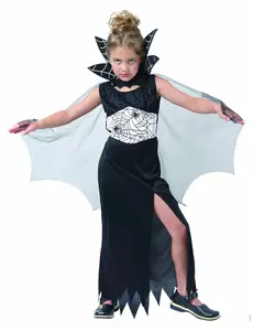 Costume da strega ragno per bambina per Halloween, Taglia: 7-9 anni (120-130 cm)