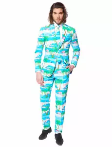 Costume da Mr. Flamingo da uomo Opposuits, Taglia: Medium (EU 48-50)