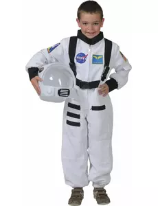 Déguisement astronaute blanc enfant, Taille: 6–8 ans (116 cm)