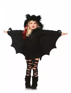 Fledermaus-Kostüm für Mädchen, Größe: 7-10 Jahre (122-128 cm)
