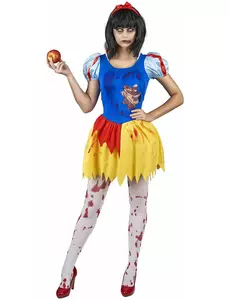 Vergiftete und blutende Prinzessin Kostüm für Damen, Größe: Medium