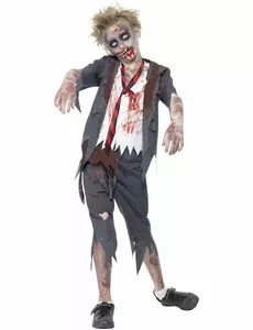 Schüler Zombie-Kostüm für Jungen Halloween, Größe: 13-15 Jahre