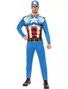 Costume classico di Captain America per adulti, Taglia: X-Large