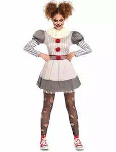 Déguisement creepy clown femme, Taille: X-Large (46–48)