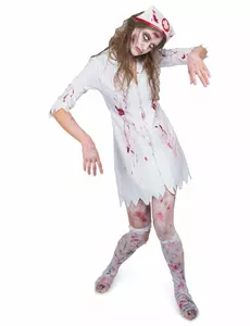 Déguisement infirmière zombifiée femme, Taille: Medium