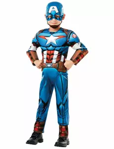 Captain America™ Lizenzkostüm für Kinder Marvel blau, Größe: 5-6 Jahre (110 bis 116 cm)