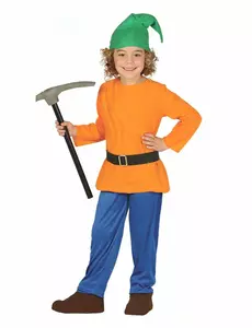 Costume da nano della miniera per bambini, Taglia: 7-9 anni