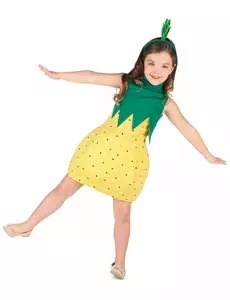 Déguisement robe ananas fille, Taille: 7–9 ans (M)