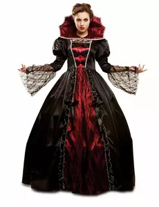 Déguisement vampire baroque luxe femme Halloween, Taille: Medium/Large
