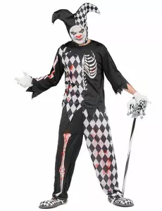 Costume da arlecchino insanguinato da uomo, Taglia: L