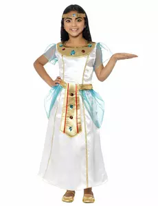 Kleopatra-Kostüm für Kinder weiss-gold, Größe: 7-9 Jahre (130/143 cm)