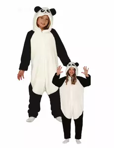 Déguisement combinaison panda enfant, Taille: 9 ans (125–135 cm)