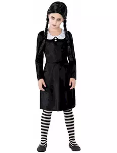 Costume della famiglia Addams per bambine, Taglia: 10-12 anni (145-160 cm)