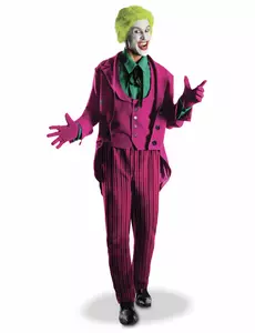 Joker™-Kostüm hochwertige-Verkleidung für Herren Halloween violett-grün, Größe: X-Large
