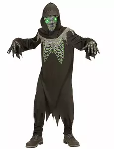 Déguisement la faucheuse noire et verte enfant, Taille: 11–13 ans (158 cm)