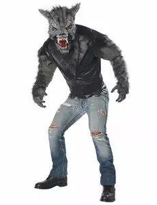 Déguisement loup garou en perfecto luxe adulte, Taille: Small/Medium
