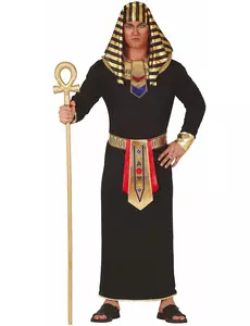 Pharao-Kostüm Antike-Verkleidung für Herren schwarz-gold, Größe: Large (52-54)