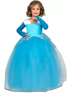 Déguisement princesse de bal bleu fille, Taille: 10–12 ans (140-152 cm)