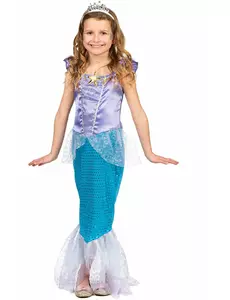 Costume da sirena per bambine, Taglia: 4-6 anni (110-120 cm)
