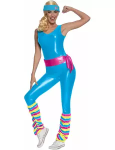 Déguisement Barbie™ aérobic femme, Taille: Medium