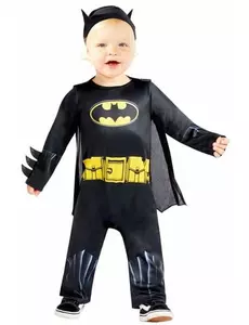 Batman™-Babykostüm Superhelden-Verkleidung schwarz-gelb, Größe: 2-3 Jahre (94-98 cm)