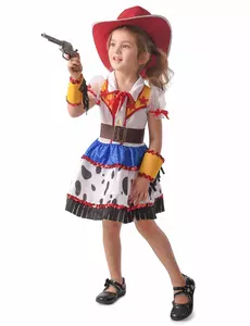 Déguisement cowgirl dessin animé fille, Taille: 7–9 ans (120–130 cm)