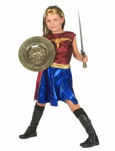 Amazonen-Kriegerkostüm für Mädchen, Größe: 7-9 Jahre (120-130 cm)