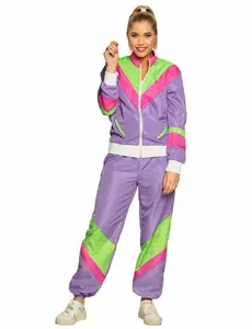Déguisement jogging rétro femme, Taille: Large
