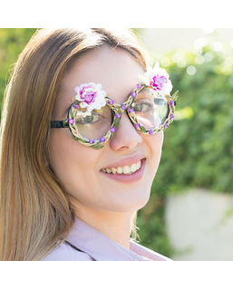  Fashion Partybrille mit Blumen und Glitzer, fig. 1 