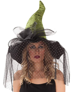  Chapeau My Other Me Noir Vert Taille unique Sorcière 59 cm, fig. 1 