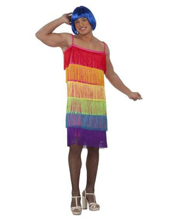  Verkleidung für Erwachsene My Other Me Rainbow  Kleid Mit Fransen Größe 54, fig. 1 