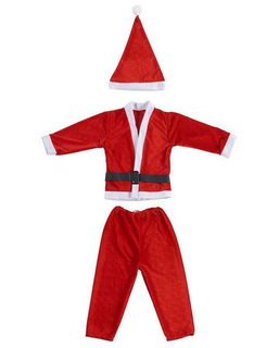  Déguisement pour Enfants Père Noël 4-6 ans Rouge Blanc, fig. 1 