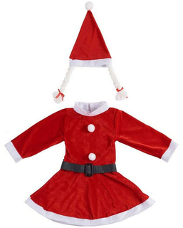  Déguisement pour Enfants Maman Noël 4-6 ans Rouge Blanc, fig. 1 