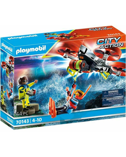  Playset Playmobil City Action Rescue Diver with Rescue Drone 70143 (44 pcs), fig. 1 