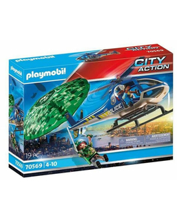  Playset  City Action Police helicopter: Parachute Chase Playmobil 70569 (19 pcs), fig. 1 