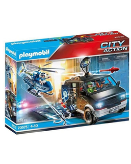  Spielset Fahrzeuge City Action Police Helicopter Playmobil 70575 Hubschrauber Polizeiwagen (124 pcs), fig. 1 