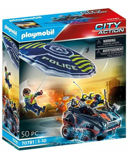  Playset Playmobil City Action Police Parachute with Amphibious Vehicle 70781 (50 pcs), fig. 1 