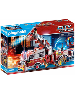  Spielset Fahrzeuge Playmobil US Tower Ladder City Action 70935 Feuerwehrauto (113 pcs), fig. 1 