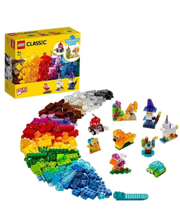  Playset Classic Transparent Bricks Lego 11013, fig. 1 