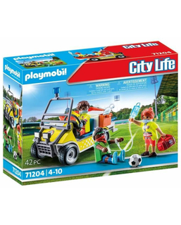  Spielset Fahrzeuge Playmobil 71204 Fussballspieler 42 Stücke, fig. 1 