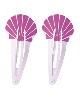  2 Barettes Coquillages roses 5,5 cm, fig. 1 