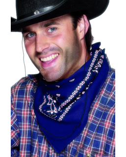  Blaues Bandana-Tuch für Cowboys oder Biker, fig. 1 